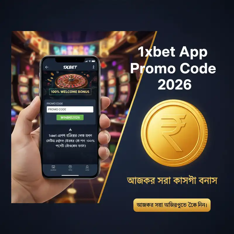 1xbet app promo code 2026 official banner